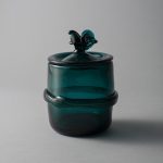 lidded jar, bird design by Eiji Kodani.